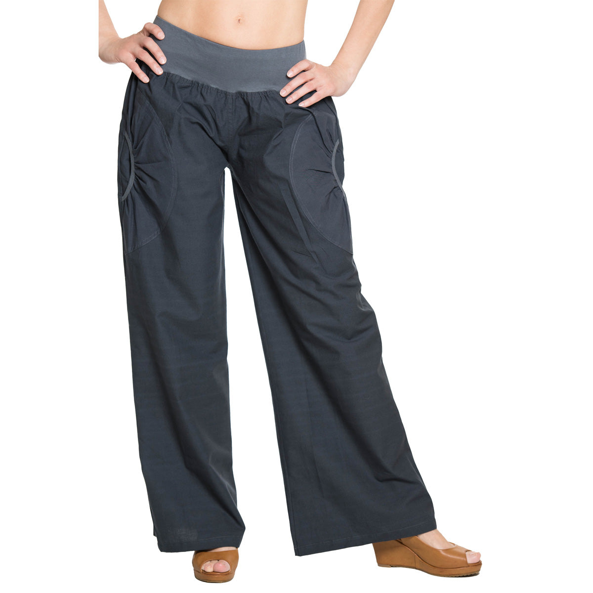 Cotton Yoga Pants Grey –1