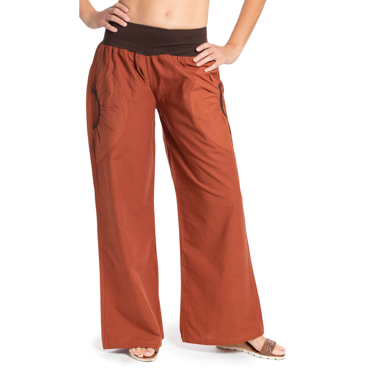 Cotton Yoga Pants - Brown – ufash.com