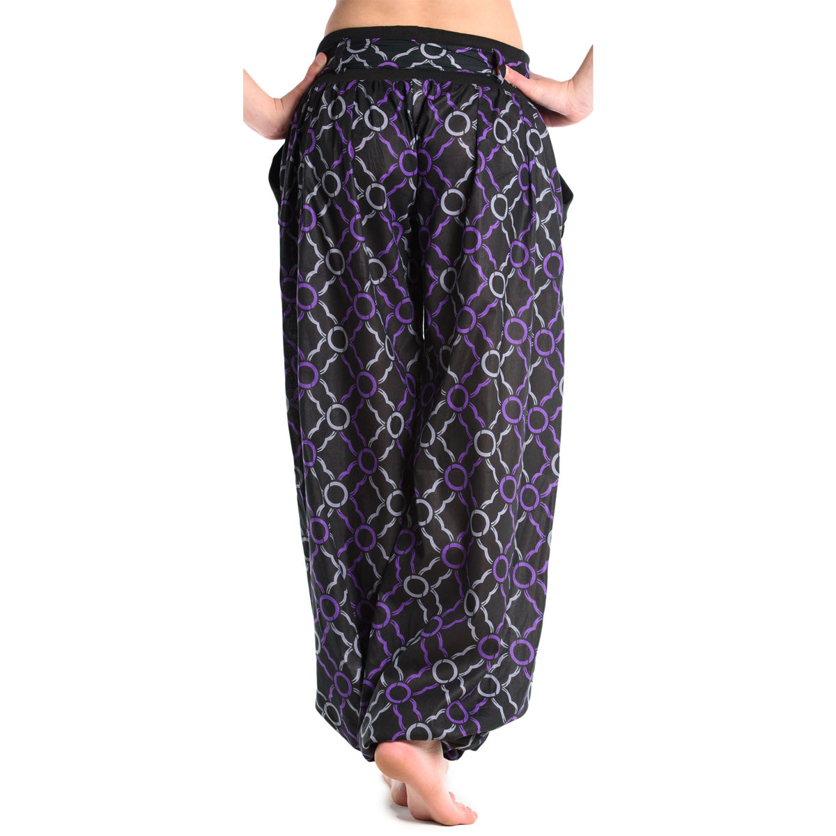 Haremshose in Schwarz mit Hüftband von ufash