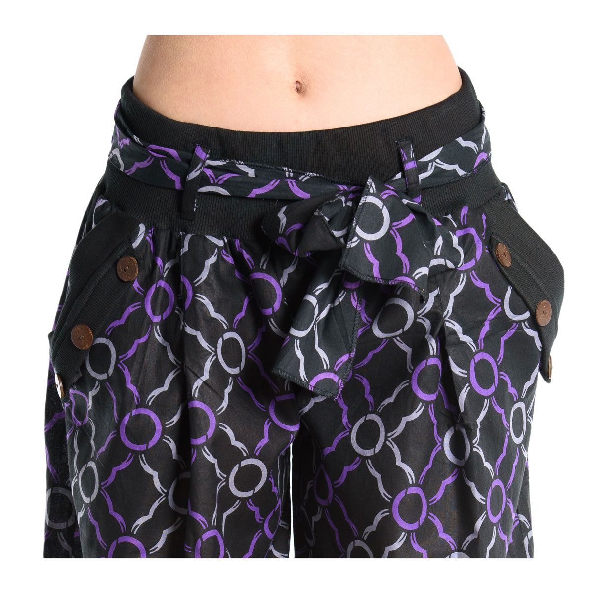 Haremshose in Schwarz mit Hüftband von ufash