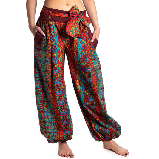 Haremshose in Rot mit Hüftband von ufash