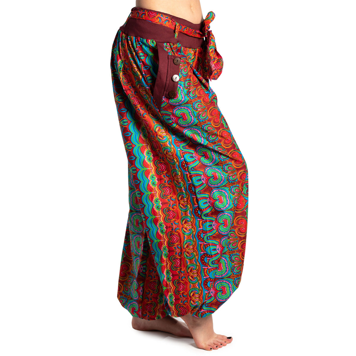 Haremshose in Rot mit Hüftband von ufash