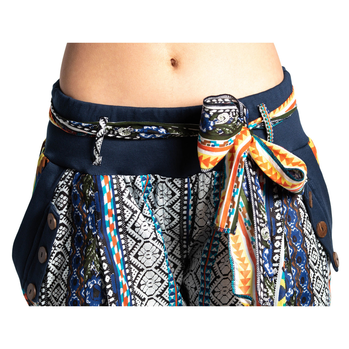 Haremshose in Blau mit Hüftband von ufash
