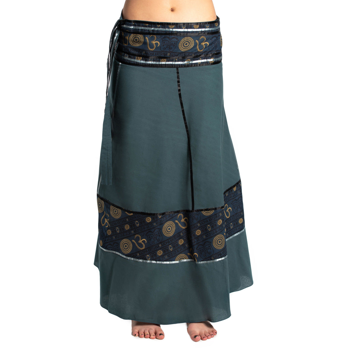 Ethno Wickelrock in Grau mit OM-Band von ufash