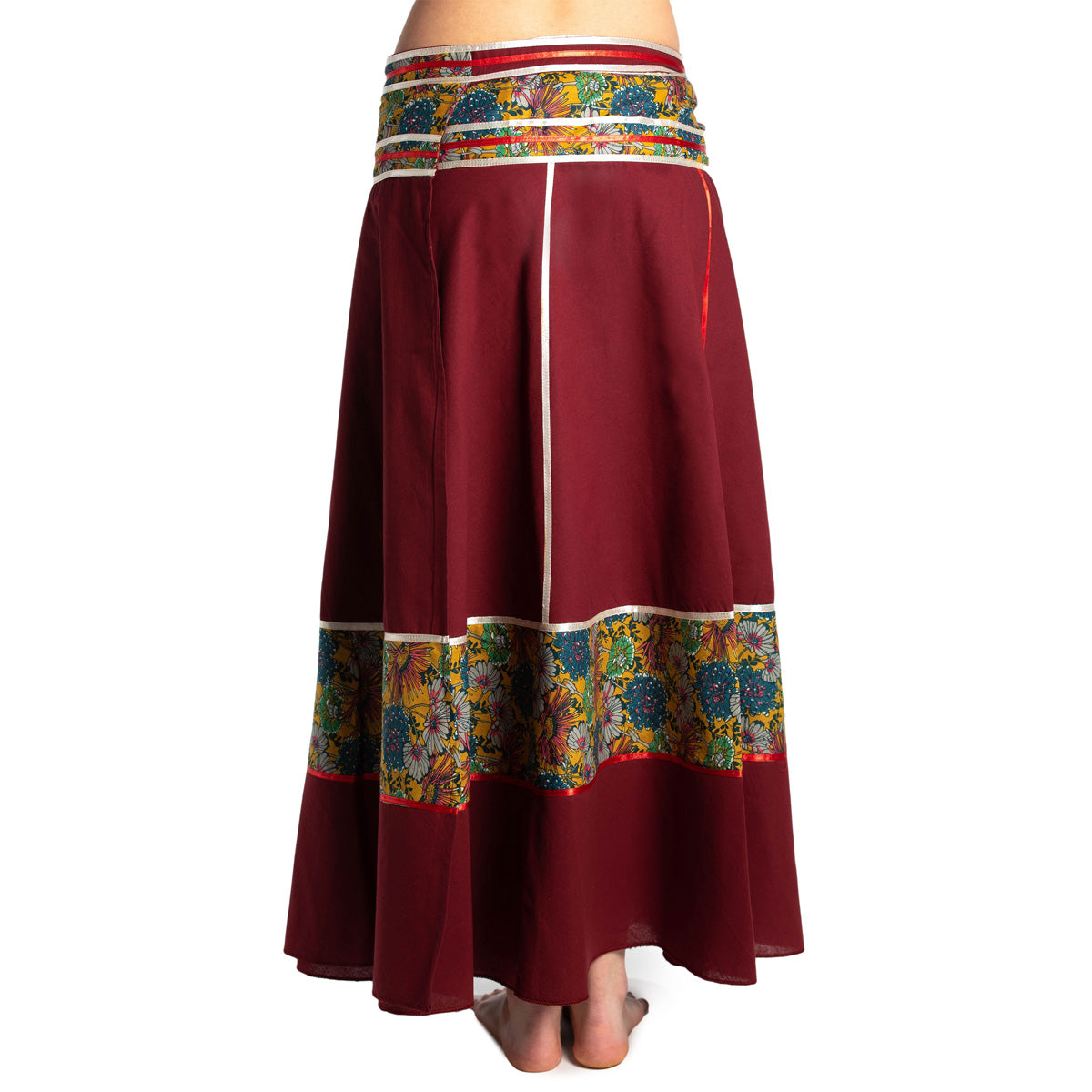 Boho Wickelrock in Weinrot von ufash