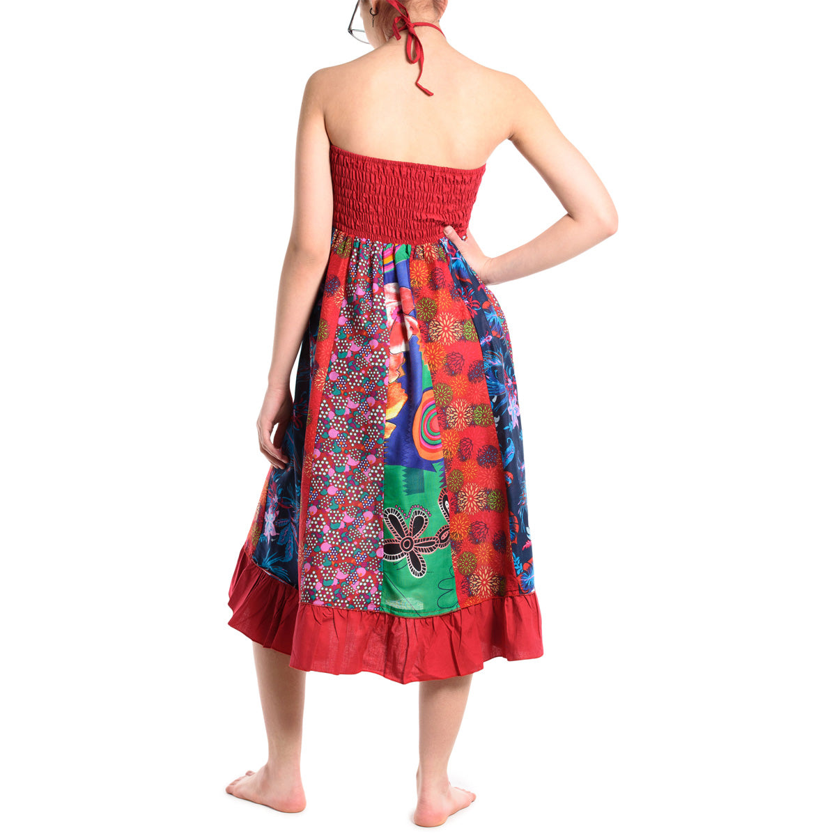 Patchwork Sommerrock in Rot von ufash