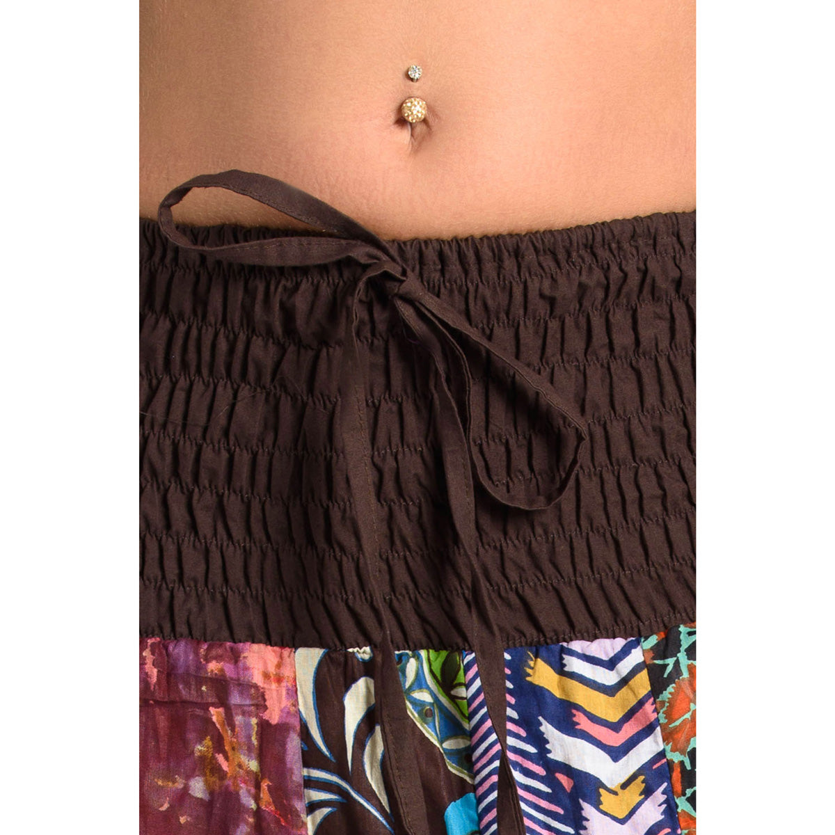 Patchwork Sommerrock in Braun von ufash