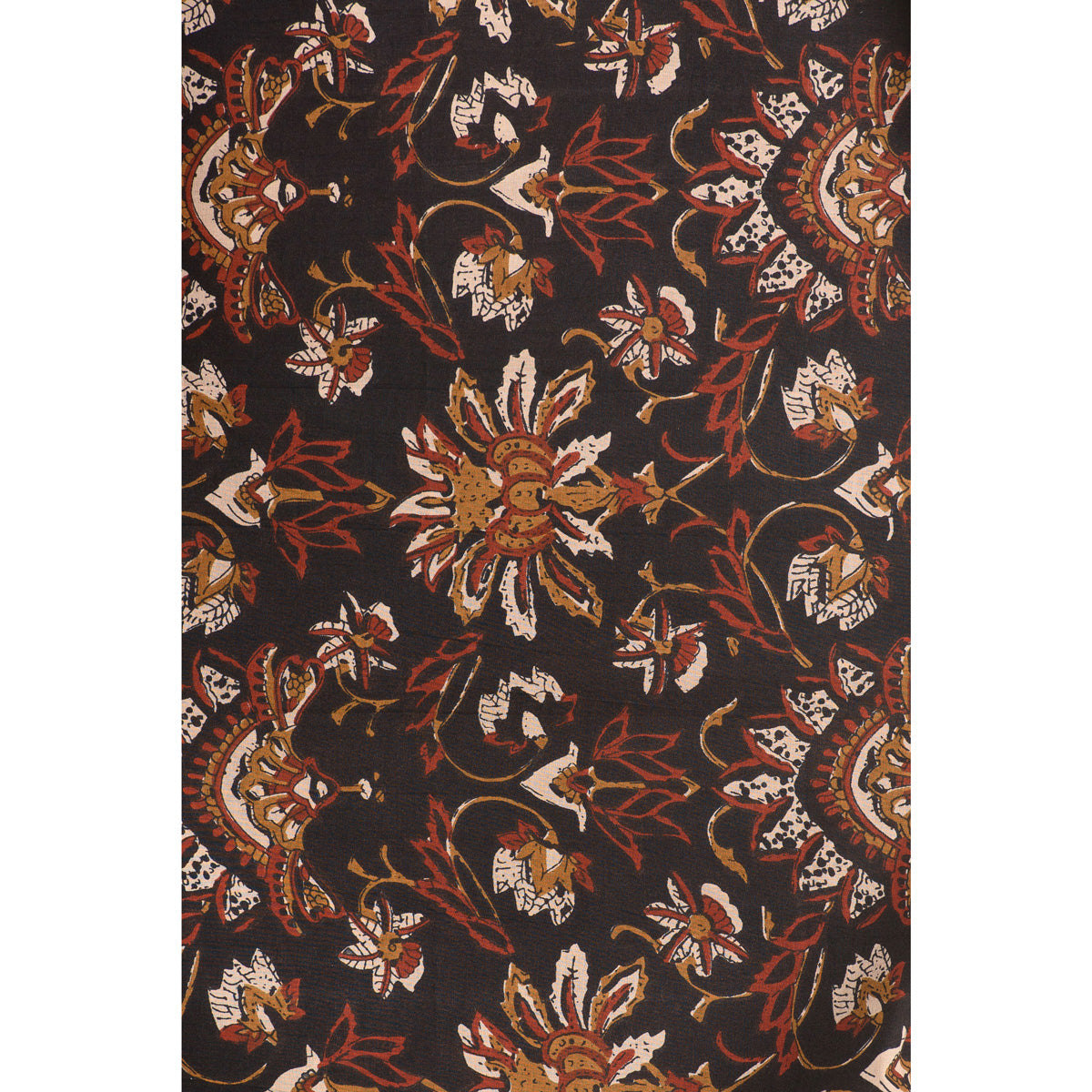 Handbedruckter Sarong in Rot/Schwarz von ufash