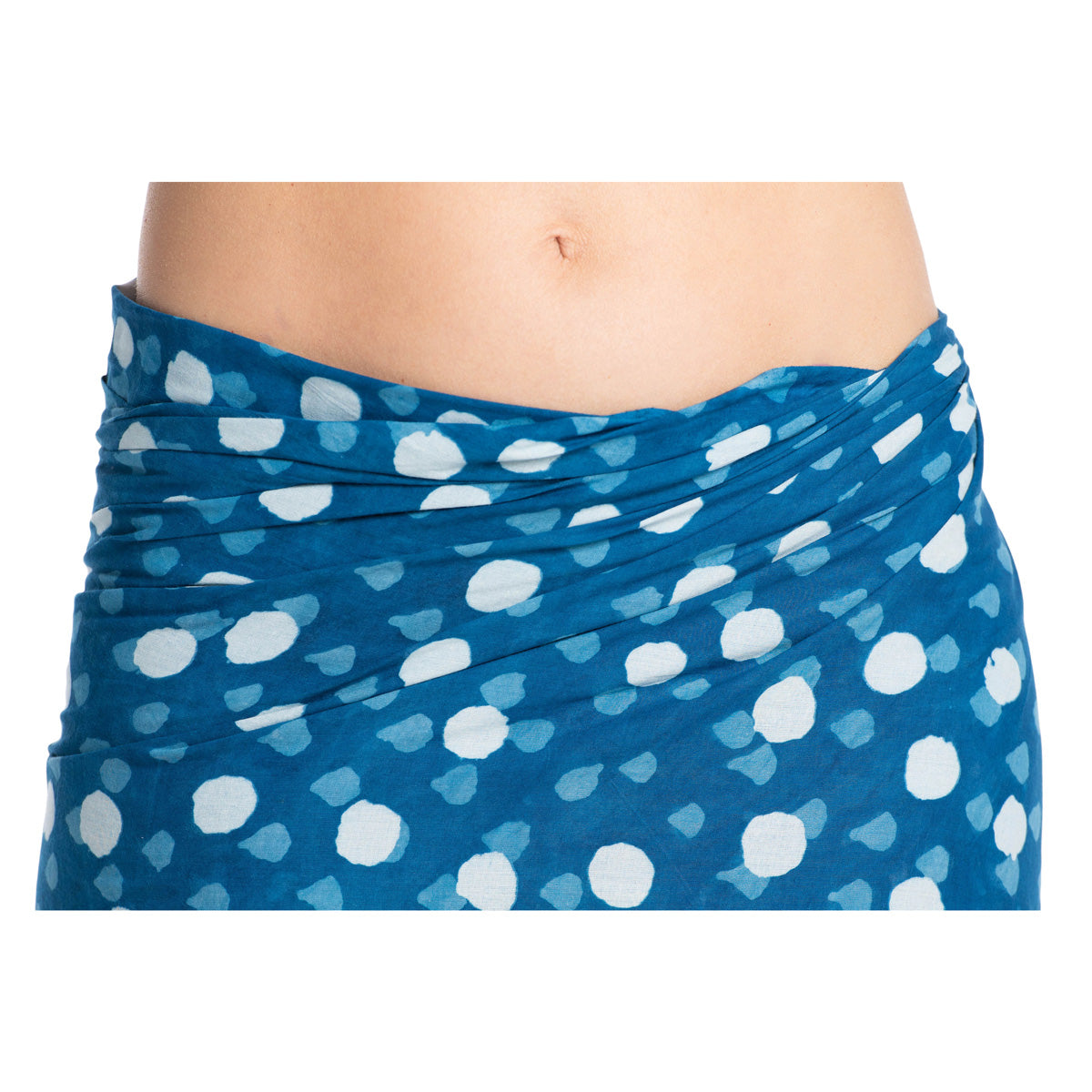 Handbedruckter Sarong in Blau von ufash