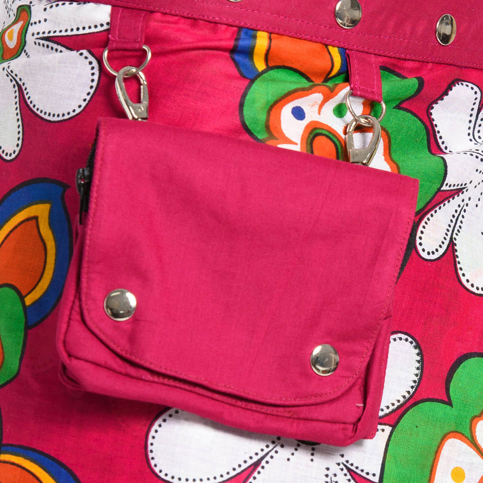 Blumen Wende-Minirock Rot und Lila von ufash