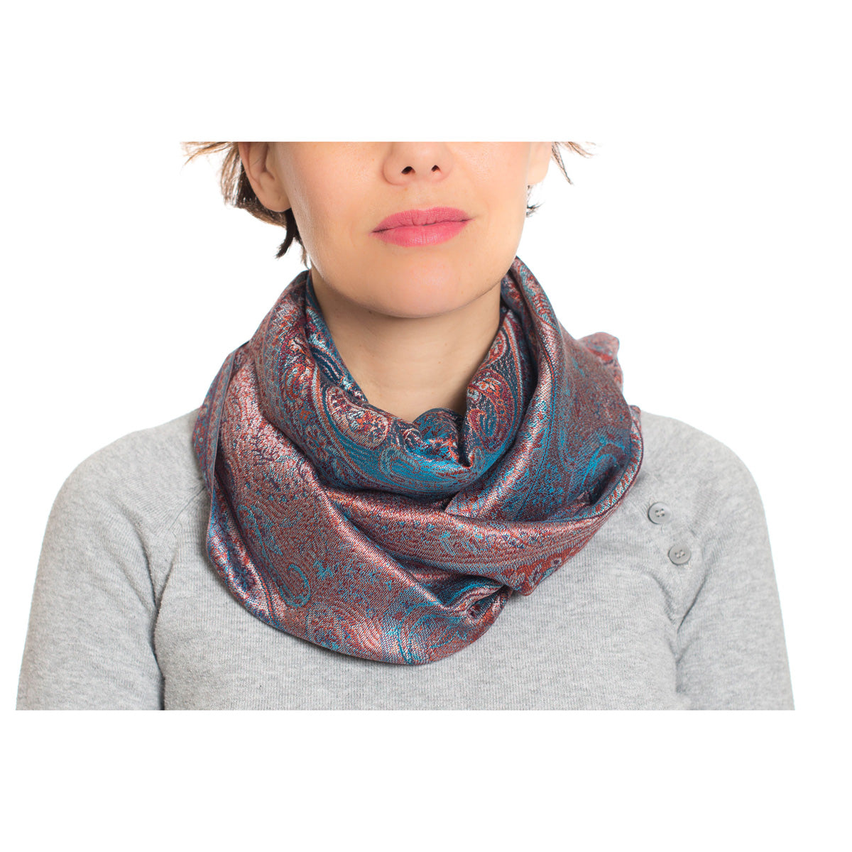 Pashmina Seidenschal in Blau von ufash