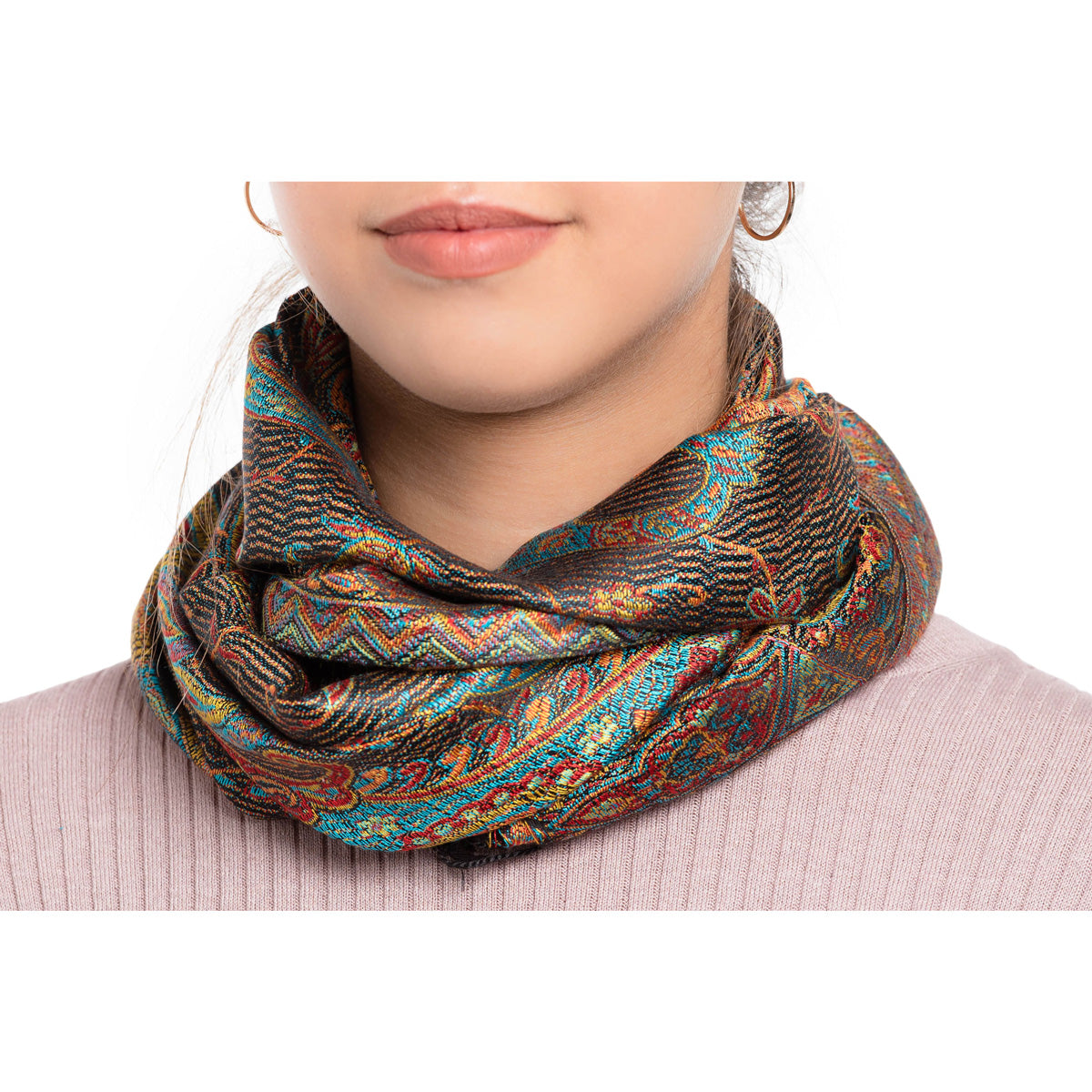 Pashmina Seidenschal in Braun von ufash