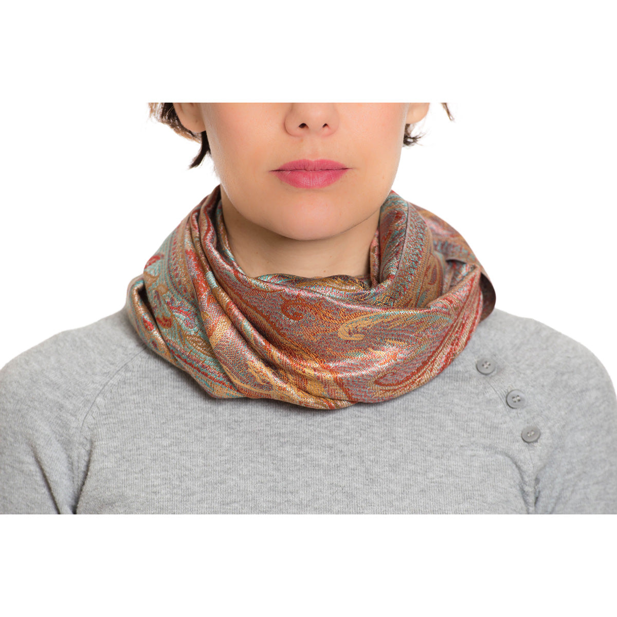 Pashmina Seidenschal in Goldbraun von ufash