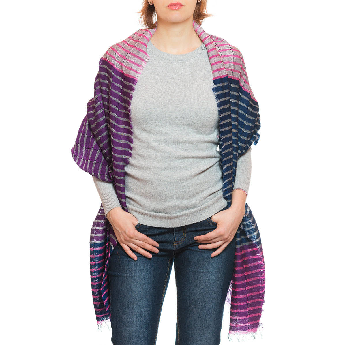 Wollschal in Violett von ufash