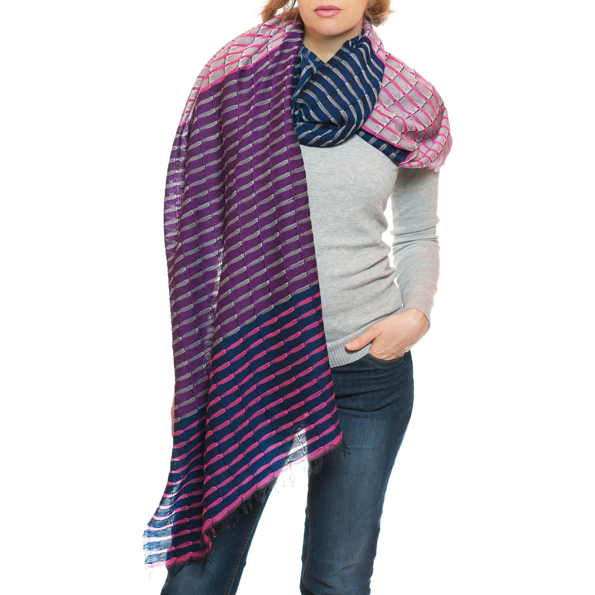 Wollschal in Violett von ufash